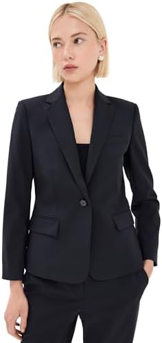 Amazon.com: Theory Women's 2 Button Tailor Blazer, Navy, 2