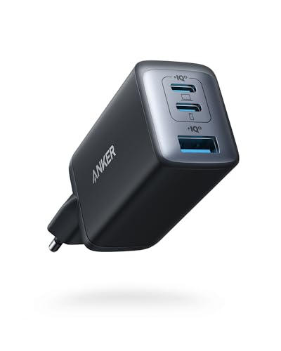 Caricatore USB C rapido 735 (Nano II 65W) Pod a 3 Porte PPS, Alimentatore Compatto USB C per MacBook PRO/Air, iPad PRO, Steam Deck, Galaxy S20, dell XPS 13, Note 20, iPhone 17 Pro Max/16, Pixel
