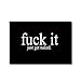 Vandarllin Non-Slip Funny Fuck It Just Get Naked Bathroom Doormat Door Mat Rug Outdoor/Indoor (Black and White),18