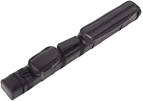 Pool Cue Case Billiard Stick Pool Barrel Hard Cue Tube Case Imitated Leather 1/2 4 Hole Handle