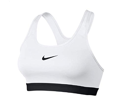 Nike Womens Pro Classic Padded Sports Bra (XX-Large, White/Black)