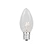 Novelty Lights Christmas Replacement Bulbs - Outdoor Individual Bulbs for Events, Holiday Parties, Patios, and More - C7/E12 Candelabra Base, 5 Watt Lights (Clear, 25 Pack)