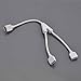 LEDwholesalers 4 Pin Splitter for Two Color Changing RGB LED Light Strips, 2355
