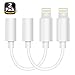 JOVERS Earphone Adaptor Female Connector Audio Cable Earbuds Accessories Aux Converter White 2 Pack