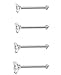 ORAZIO 4Pcs 20G Stainless Steel Nose Rings Studs Piercing Ear Body Piercing 1.5mm 2mm 2.5mm 3mm
