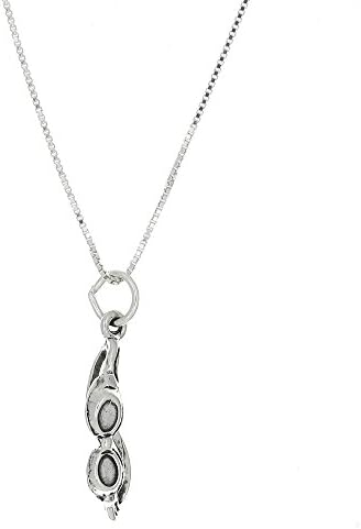 Sterling Silver Three Dimensional Swimming Goggles Necklace