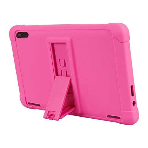 Walmart Onn Tablet (ONA19TB003) Case, [Kickstand] Shockproof Silicone  Case Cover PC Tablet Bracket for Onn Tablet (Rose Red)