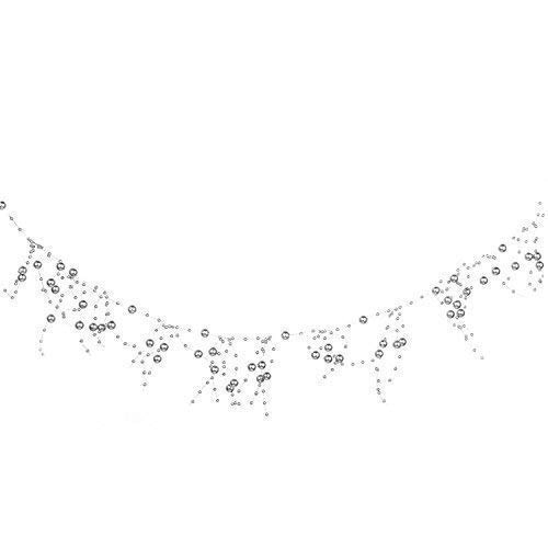 Robelli Christmas Tree Berry Pearl Bead Garland Decoration - 2 meters (Silver)