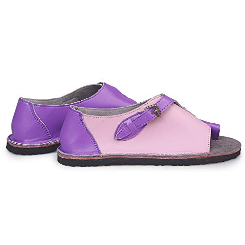 Women's Retro Roman Slides Sandals Comfy Espadrille Slide-on Open Toe Faux Leather Ankle Buckle Summer Flat Sandals - Thumbnail 2