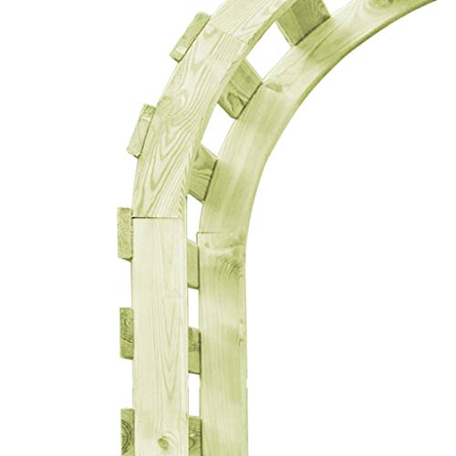 pedkit Gartenpergola Holz, Rankhilfe Rosenbogen Holzpergola Bogendesign, Kiefernholz Imprägniert 130 x 60 x 230 cm (L x… – Bild 5