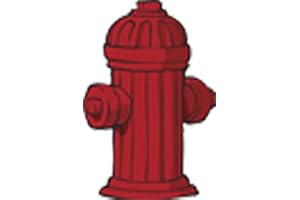 SHINOBI STICKERS Simple Red Fire Hydrant Cartoon Emoji Vinyl Decal Sticker (8" Tall)