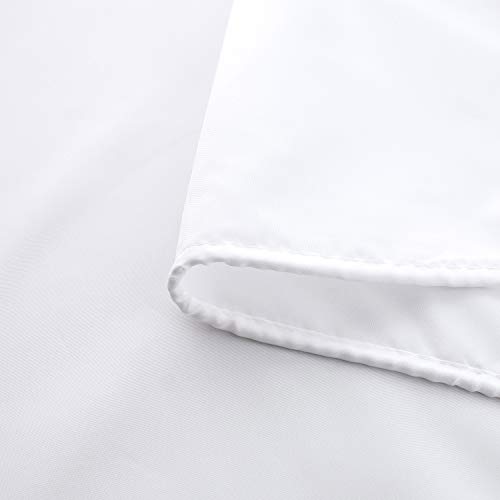 AooHome 72x66 Inch Short Shower Curtain Liner - Waterproof Fabric With Weighted Hem
