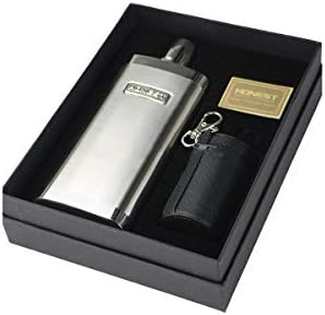 Kehuitong Small Hip Flask, Stainless Steel Portable Metal Bottle Jug 6.5 Two, 12 Ounce Flat Flask, Wine Capacity About 6.5 Two flask