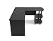 Ryan Rove Kristen Corner L-Shaped Computer Desk in Black
