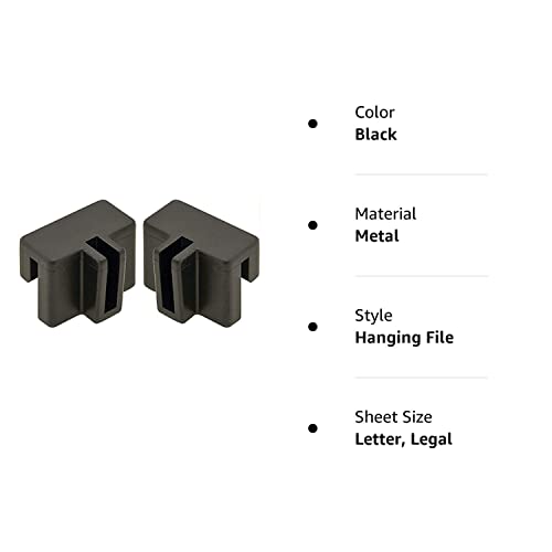 thumbnail image 2 of Hanging File Folders File System 34 Pieces Hanging File Rail And Clip Set 30 Black Hanging File Clips 4 Hanging F Organizing Folder Filing Cabinet Rails 2 of 9