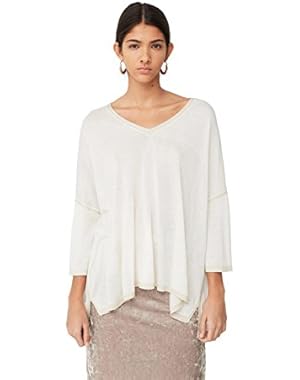 Mango Women's Ribbed Metallic Sweater