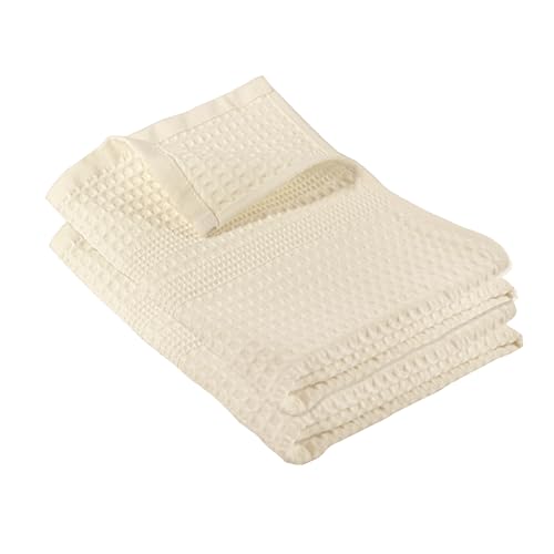 Photo 1 of GILDEN TREE Waffle Hand Towels for Bathroom Quick Dry Towel Super Absorbent Thin 100% Cotton Hand Towels Lint Free, Hand Towels for Bathroom Set of 2, Classic Style (Cream)