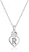 Hello Kitty Girls' Crystal and Enamel Initial Pendant Necklace, 18