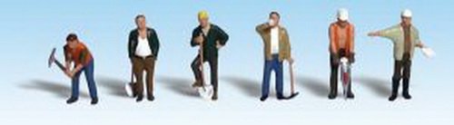 Woodland Scenics HO Scale Scenic Accents Figures/People Set Road Crew (6)