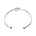 SENFAI Simple Love Knot Bangle Bracelet Bridesmaid Jewelry Set or Single (Gold copper bracelet)
