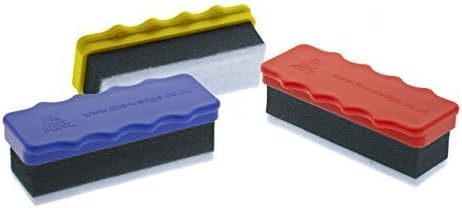Wedge Whiteboards - White Board Cleaners / Erasers / Rubbers - Removes Dry Wipe Pen from Whiteboards (Mixed Colours) by Wedge Whiteboards