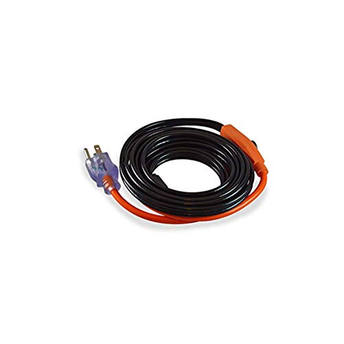 3-Feet Valve and Pipe Heating Cable with Built-in Thermostat- preventing RV hose freezing or down a gutter downspout