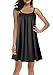 Poulax Women's Summer Causal Solid Color Beach Dress Swimsuit Bikini Cover Ups(FBA) (One-Size, Black)