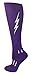 MOXY Socks Purple with White Lightning Electric Insane Bolt Knee-High Soccer Socks