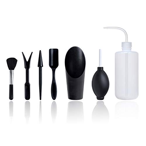 BlueMake 7 Pieces Succulent Plants Tools,Mini Garden Hand Transplanting Succulent Tools Miniature Planting,Set for Indoor Miniature Fairy Garden Plant Care (7pcs Tools Set)