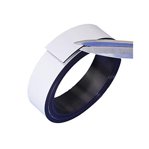 DGQ Flexible Magnetic Tape 3/4-Inch by 10-Feet Strong Adhesive Magnet Strip - Perfect for Fridge Organisation, Crafts & DIY Projects, White Board, Hanging & Organizing Light Objects