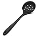 Luckycivia 2 PACK Silicone Slotted Spoon, Premium Silicone Perforated Spoon, Straining Ladle Plastic Skimmer Slotted Spoon, （Red and Black）