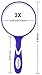 Magnifying Glass 3X Handheld Magnifier(Purple)-3.95 Inch Large Reading Magnifying Lens Jewelry Loupe Non-Slip Soft Rubber Handle Especially for Seniors & Kids