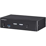 StarTech.com 2-Port DisplayPort KVM Switch - 4K 60Hz - DisplayPort 1.2 KVM Switch (SV231DPU34K)