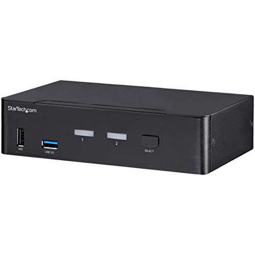 StarTech.com 2-Port DisplayPort KVM Switch - 4K 60Hz - DisplayPort 1.2 KVM Switch (SV231DPU34K)