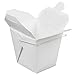 Fit Meal Prep 50 Pack 26 oz 4 x 3 Rectangle Paper Chinese Take Out Food Containers, Plain White Half Quart Chinese Asian To Go Boxes