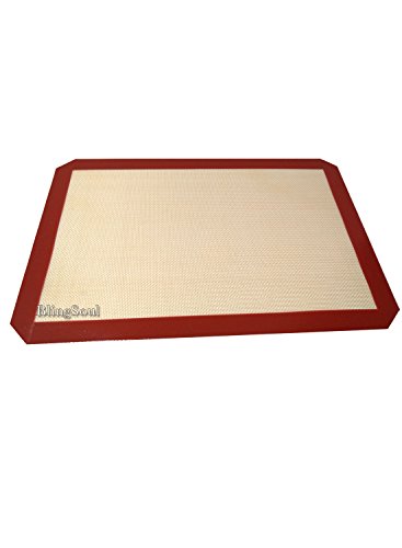 Fiber Glass Reusable Silicone Baking Mat Liner - Nonstick Cookie Sheet Set, Silicone Baking Sheet Flexible Durable Kitchen Mats for Pizza, Cup cake, Bread, Dishwasher, BPA Free (Set of 3pcs) - Thumbnail 2
