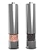 Electric Salt and Pepper Grinder Set | Battery Operated | Electronic Pepper Shakers (2) | Adjustable Coarseness Level | One Handed Use | Stainless Steel Mills | Automatic LED Light | Ma Maison Co.
