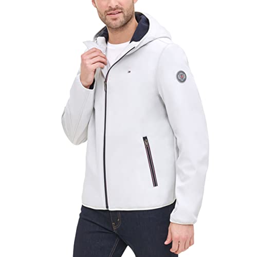 Tommy Hilfiger Men's Hooded Performance Soft Shell Jacket, Ice