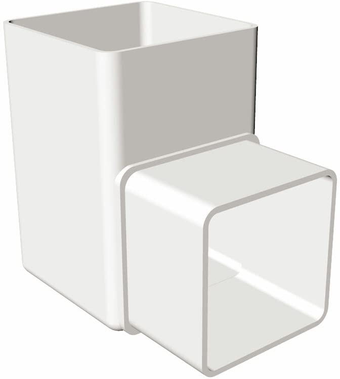 Freeflow FRS 524W White 65mm Square 90° Offset Bend