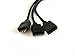 2 Pack Black 4 Pin LED Splitter Cable - 3 Way Y Splitter for One to Three RGB 5050 3528 LED Strips with 8 Male 4 Pin Plugs