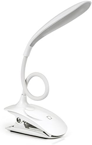Clip on Reading Light for Bed, Stripsun Reading Light with Clip, Adjustable Brightness Dimmable Rechargeable Portable 360° Flexible Touch Switch Eye Protection LED Book Light for Travel Study More