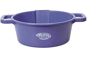 Weaver Leather Livestock Large Round Feed Pan, Gray