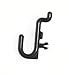 JSP Manufacturing Plastic Black J Style Pegboard Hooks Garage Tool Storage fits 1/4