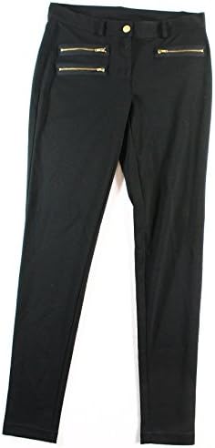 Sizzle 7X29 Junior Zipped-Front Seamed Stretch Pants Black 7