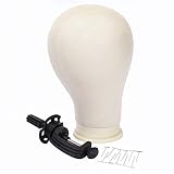 BHD BEAUTY Poly Block Professional Mannequin Head White for Make Display Style Dry Wig With Mount Hole (22", white head+stand)