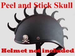 2 Motorcycle Helmet Peel and Stick on Metal Skulls Full Weather Rust and Fade Proof Usa Made Helmet and Spike Not Included but 2 Skulls Are