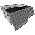 Unknown Plastic Modern Lidded Home Storage Bins - 6 Pack Heavy Duty 8.5 Gallon Size - 21.5 Inch L x 15 Inch W x 9 Inch H