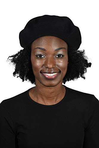 Landana Headscarves Wool Ladies Winter Beret (Black)