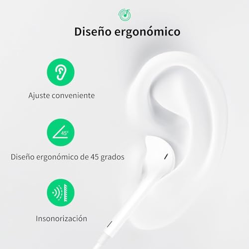 XIANGBIN Headphones for iPhone,Headphones Cable with Noise Isolating Support Call Volume Control,Compatible with iPhone 11/12/13/14/X/XS/XR/8/7 Plus,Supports All iOS System