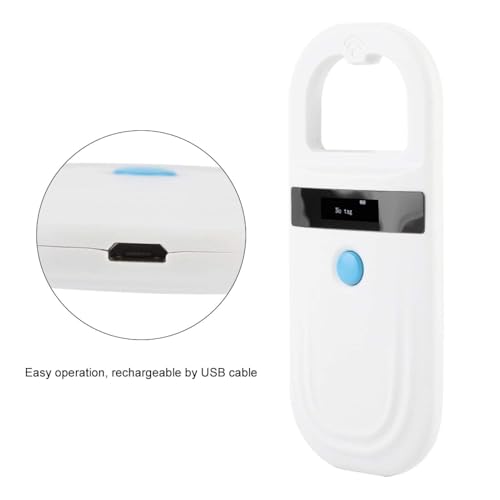 Pet ID Reader, Pet Tag Display Pet Chip ID Scanner Pet ID Scanner Portable RFID EMID Reader for Pets